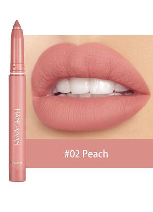 Матовая помада-карандаш для губ handaiyan matte lip crayon 02 peach1 фото