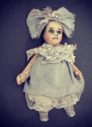 Интерьерная кукла "малышка с бантом"4 фото