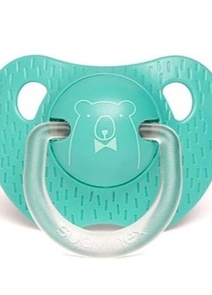 Пустышка анатомическая suavinex смысл жизни/зеленый мишка, 18+ месяцев (303341)