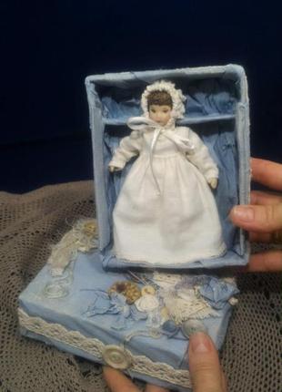 Кукла фарфоровая в коробке.4 фото