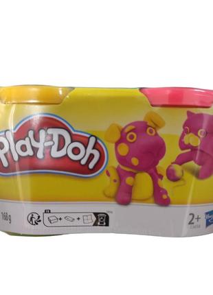 Набір пластиліну play-doh 2 кольори: жовтий і рожевий (23658)