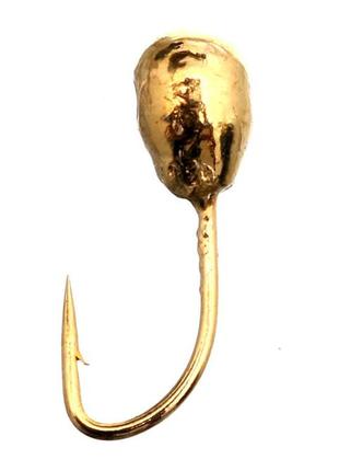 Мормышка вольфрамовая flagman "капля с ушком" d=2.5 золото