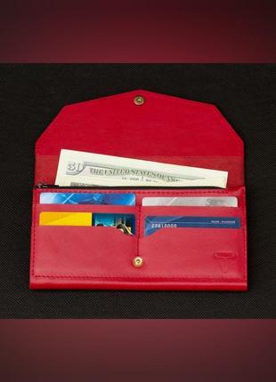 Кожаный женский бумажник4 фото