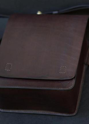 Чоловічий шкіряний портфель ручної роботи3 фото
