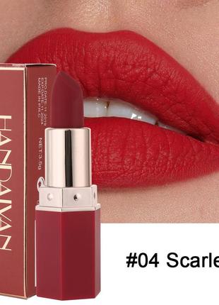 Матова помада handaiyan velvet matte lipstick 04 scarlet