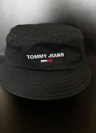 Панама tommy hilfiger мужская черная панама на лето tommy topmen