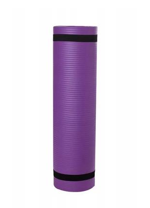 Килимок для йоги та фітнесу power system ps-4017 nbr fitness yoga mat plus purple (180х61х1)6 фото