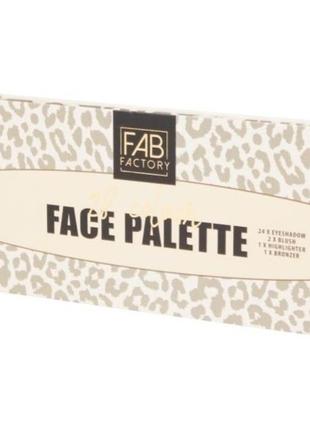 Палетка для макияжа fab factory face palette 28 элементов (115521)1 фото