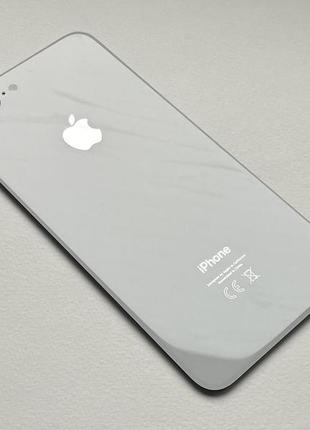 Iphone 8 plus silver задняя стеклянная крышка с защитным стеклом камеры белого цвета для ремонта