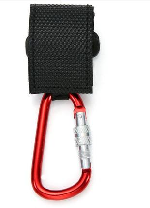 Кріплення для сумки на коляску (карабін-гачок), belove black red