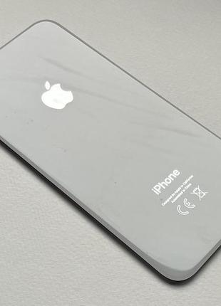 Iphone 8 silver задняя стеклянная крышка с защитным стеклом камеры белого цвета для ремонта