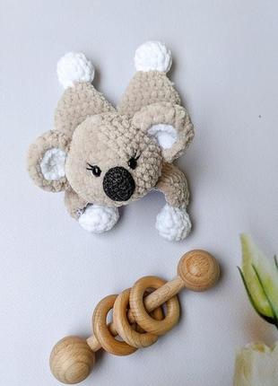 М'яка плюшева іграшка комфортер для новонароджених, плюшева коала, плюшева панда8 фото
