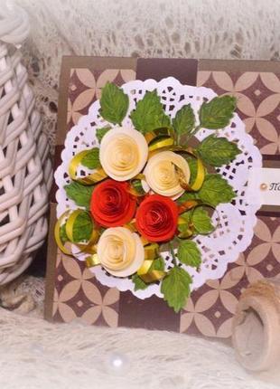 «букет з 5 троянд»1 фото
