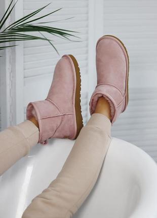 Уги ugg mini pink угги4 фото