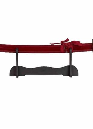 Самурайський меч мейо, японська катана самурай katana колодка з дерева зі шнурівкою й екошкірою, підставка2 фото