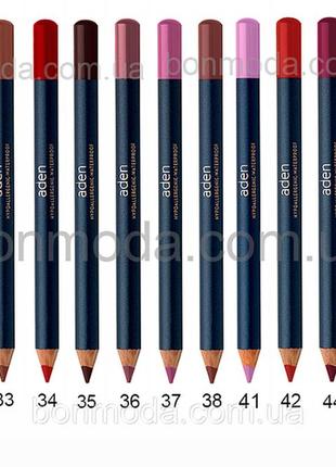 Aden lip liner pencil  водостойкий карандаш для губ  аден в ассортименте