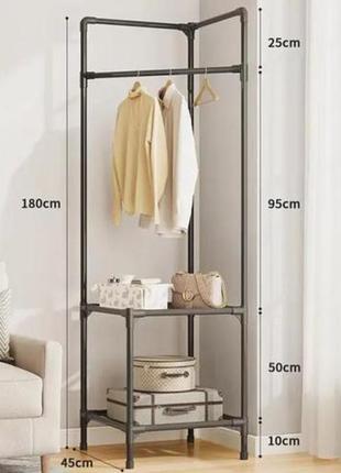 Вешалка напольная угловая для одежды corner coat rack