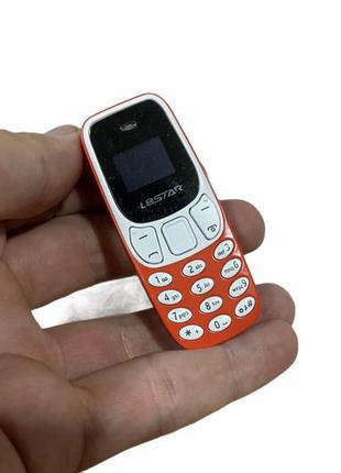 Міні мобільний маленький телефон l8 star bm10 (2sim) жовтогарячий2 фото