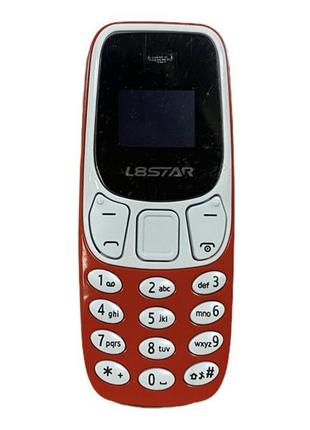 Міні мобільний маленький телефон l8 star bm10 (2sim) жовтогарячий3 фото