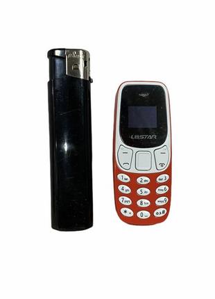 Міні мобільний маленький телефон l8 star bm10 (2sim) жовтогарячий1 фото