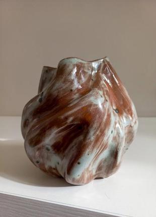 Керамічна ваза ручної роботи🐚6 фото