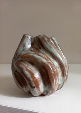 Керамічна ваза ручної роботи🐚3 фото