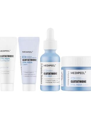 Зволожуючий набір з глутатіоном  medi-peel hyal aqua multi care kit (cr/50ml + cr/15ml + amp/30ml + gel/15ml)2 фото