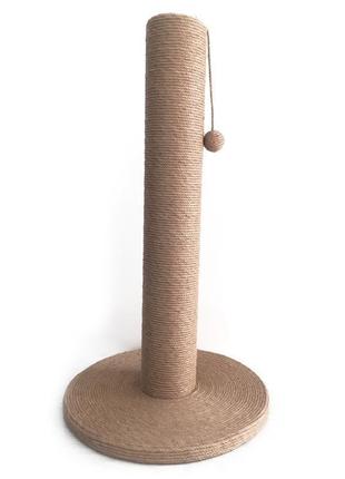 Высокая джутовая когтеточка-столбик для котов и кошек всех пород3 фото