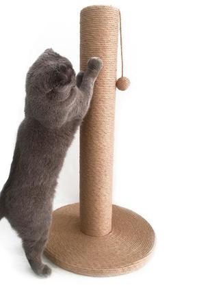 Висока джутова когтеточка-стовпчик для котів і котів всіх порід2 фото