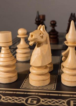 Шахматы, шашки, нарды из дерева ручной работы3 фото