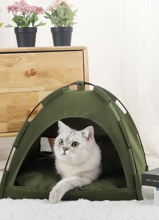 Палатка для домашних животных с подушкой 50x50 см, green, velice