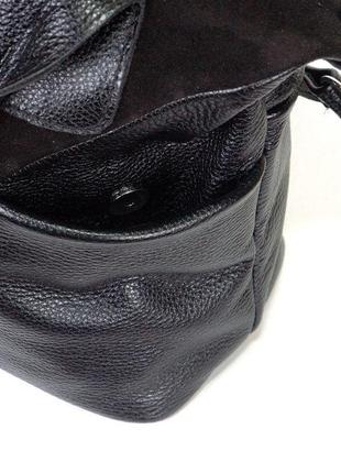 Жіноча сумка шкіряна 49 натуральна замша/ чорний "флотар"7 фото