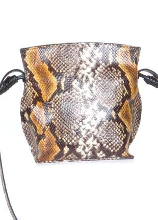 Женская кожаная сумочка-кроссбоди 50 питон2 фото