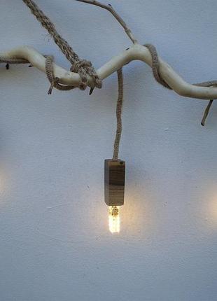 Настінний світильник led з дерева1 фото