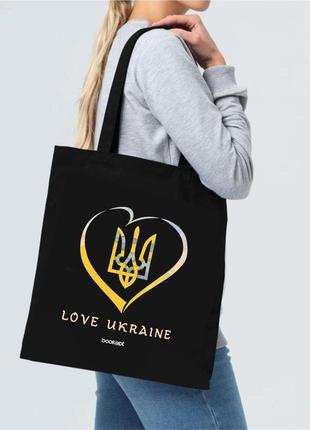 Екошопер bookopt bk4036 love ukraine чорний7 фото