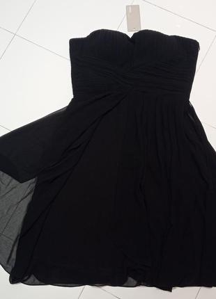 Вечерние классическое чёрное коктейльное платье бренда minimum1 фото