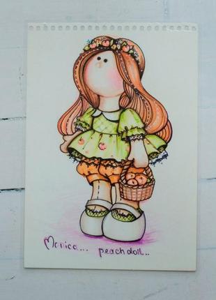 Кукла большеножка ′моника′ - персиковая девочка5 фото