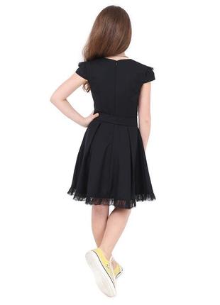 Платье jasmine к/р, черное кружево, пояс на завязках  timbo2 фото