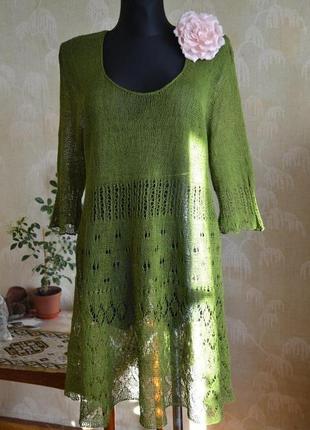 Льняное платье (туника)3 фото