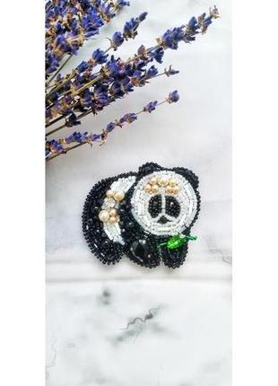 Брошь панда1 фото