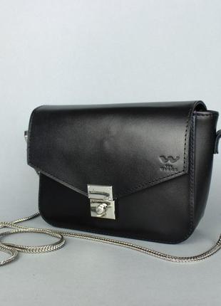 Жіноча шкіряна сумочка yoko чорна4 фото