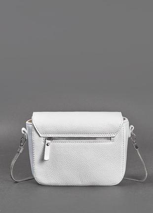 Жіноча шкіряна сумочка yoko біла флотар3 фото