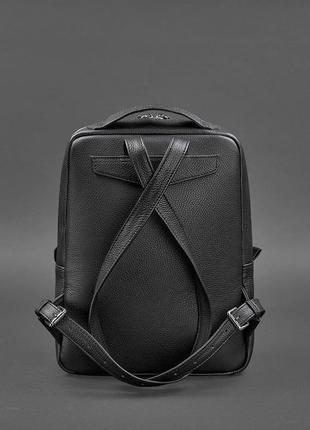 Шкіряний жіночий міський рюкзак на блискавці cooper чорний флотар bn-bag-19-onyx4 фото