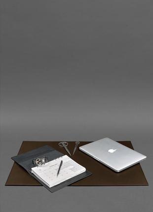 Накладка на стол руководителя - кожаный бювар 1.0 шоколад bn-bv-1-choko3 фото