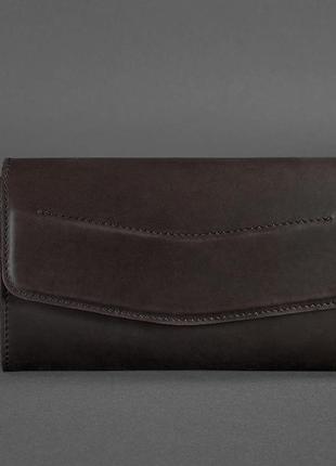 Женская кожаная сумка элис темно-коричневая краст bn-bag-7-choko
