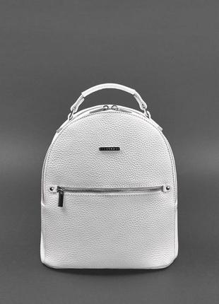 Кожаный женский мини-рюкзак kylie белый флотар  bn-bag-22-white2 фото