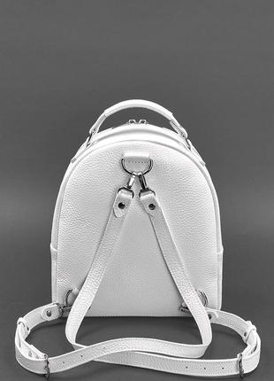 Кожаный женский мини-рюкзак kylie белый флотар  bn-bag-22-white4 фото