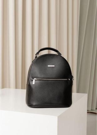 Кожаный женский мини-рюкзак kylie черный краст bn-bag-22-g1 фото