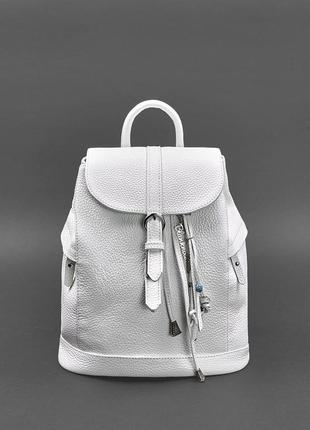 Кожаный женский рюкзак олсен белый	bn-bag-13-white2 фото