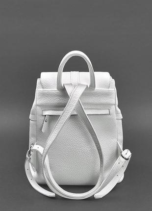 Кожаный женский рюкзак олсен белый	bn-bag-13-white4 фото